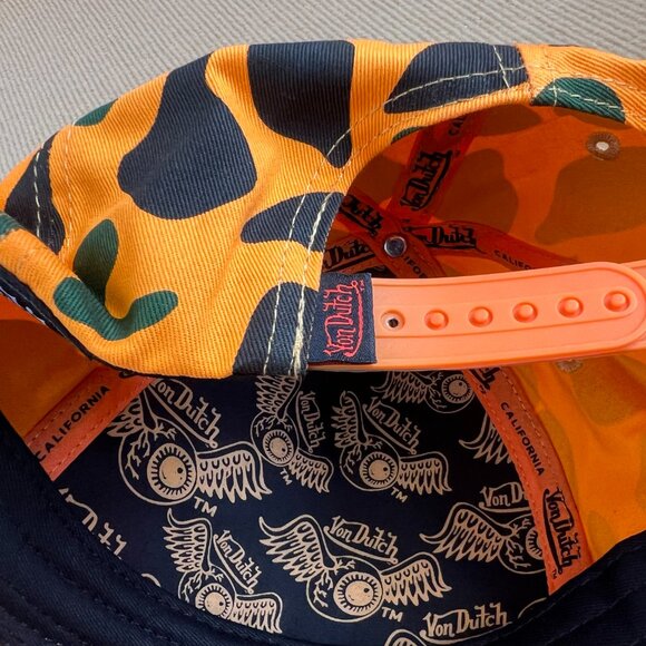 Orange Camo Von Dutch Hat - Picture 6 of 7